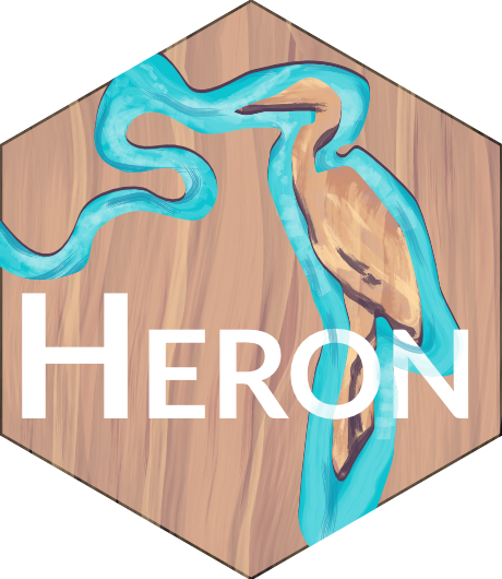 hex logo for the HERON R package