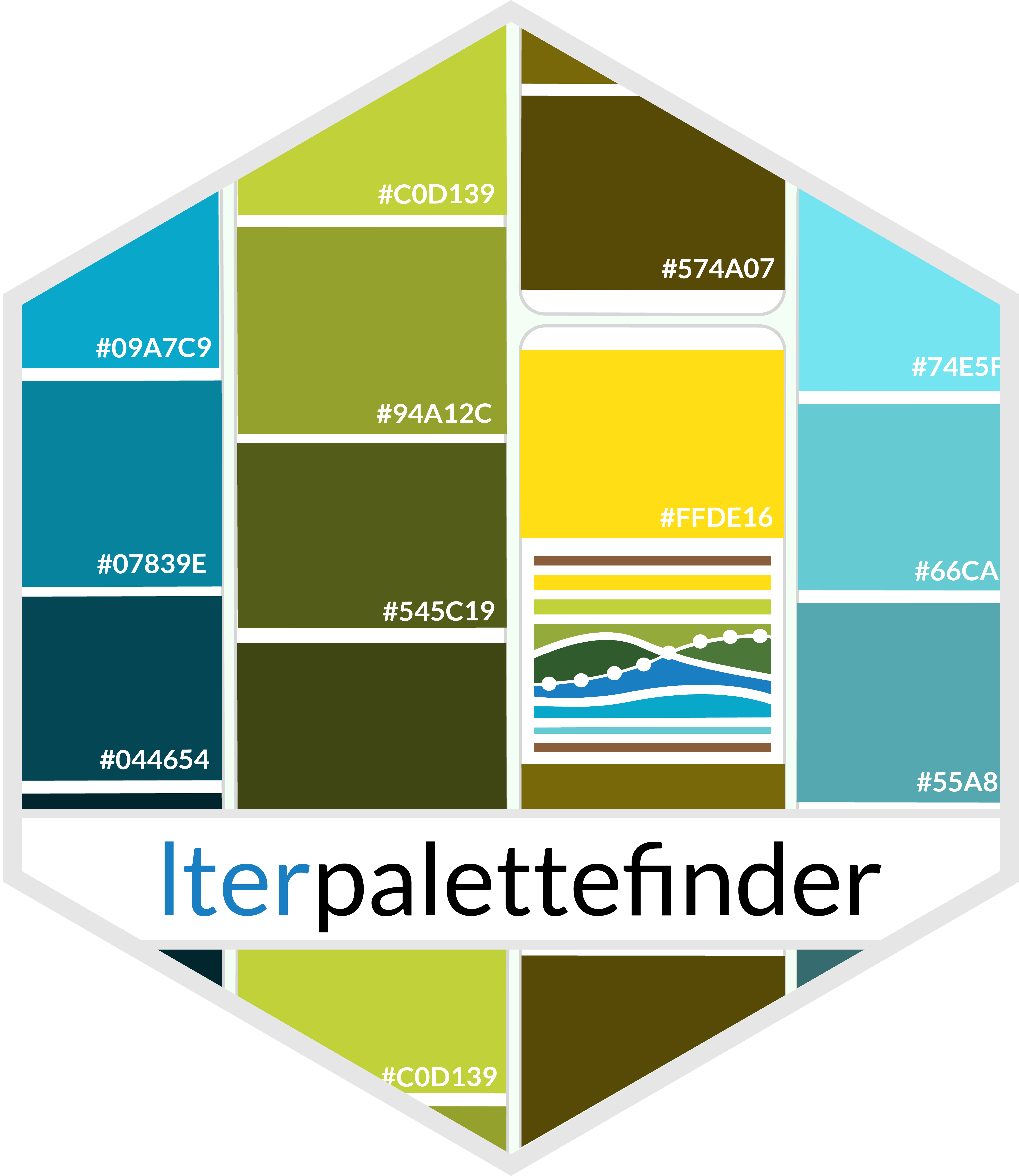 hex logo for the lterpalettefinder R package