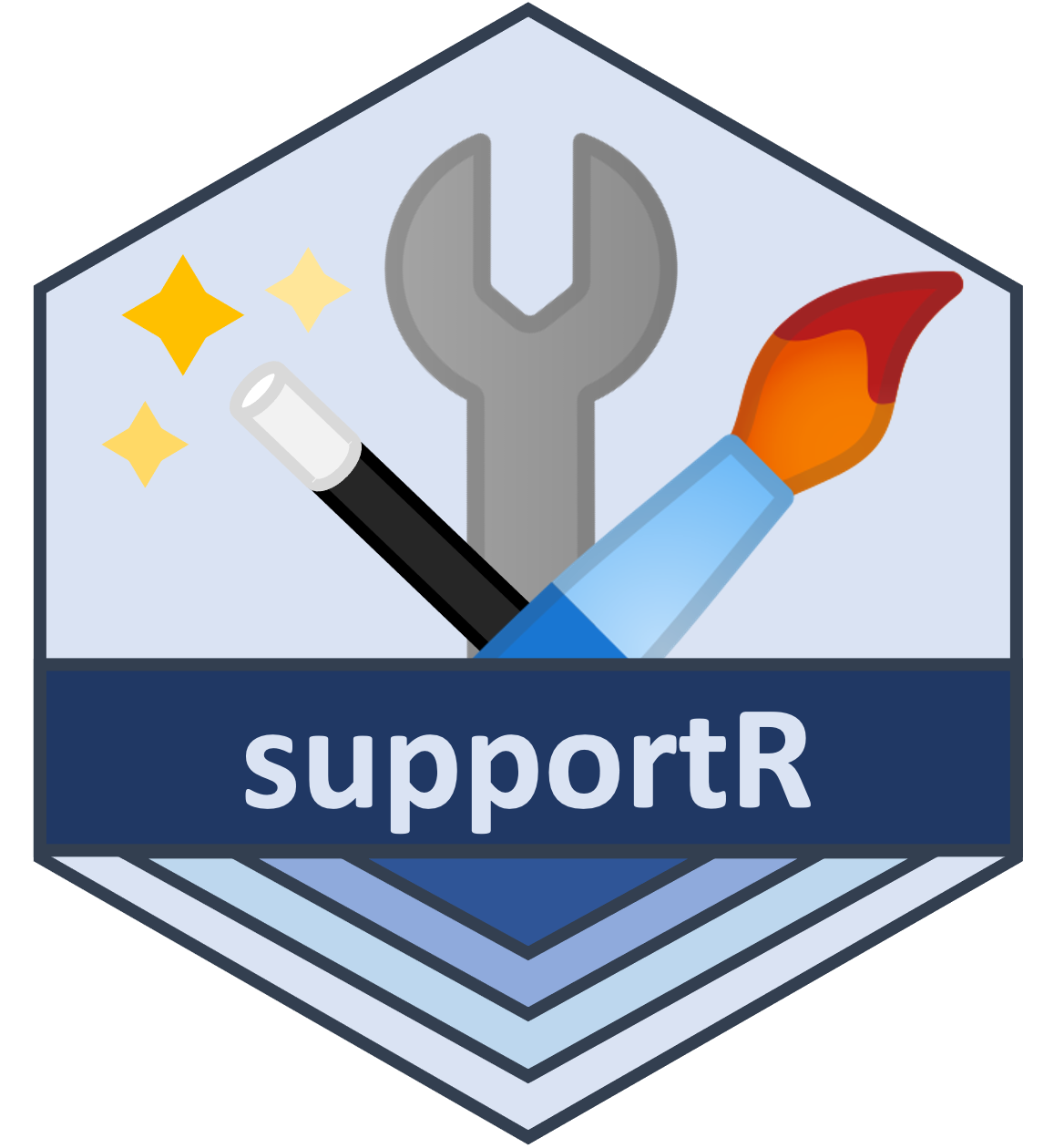 hex logo for the supportR R package