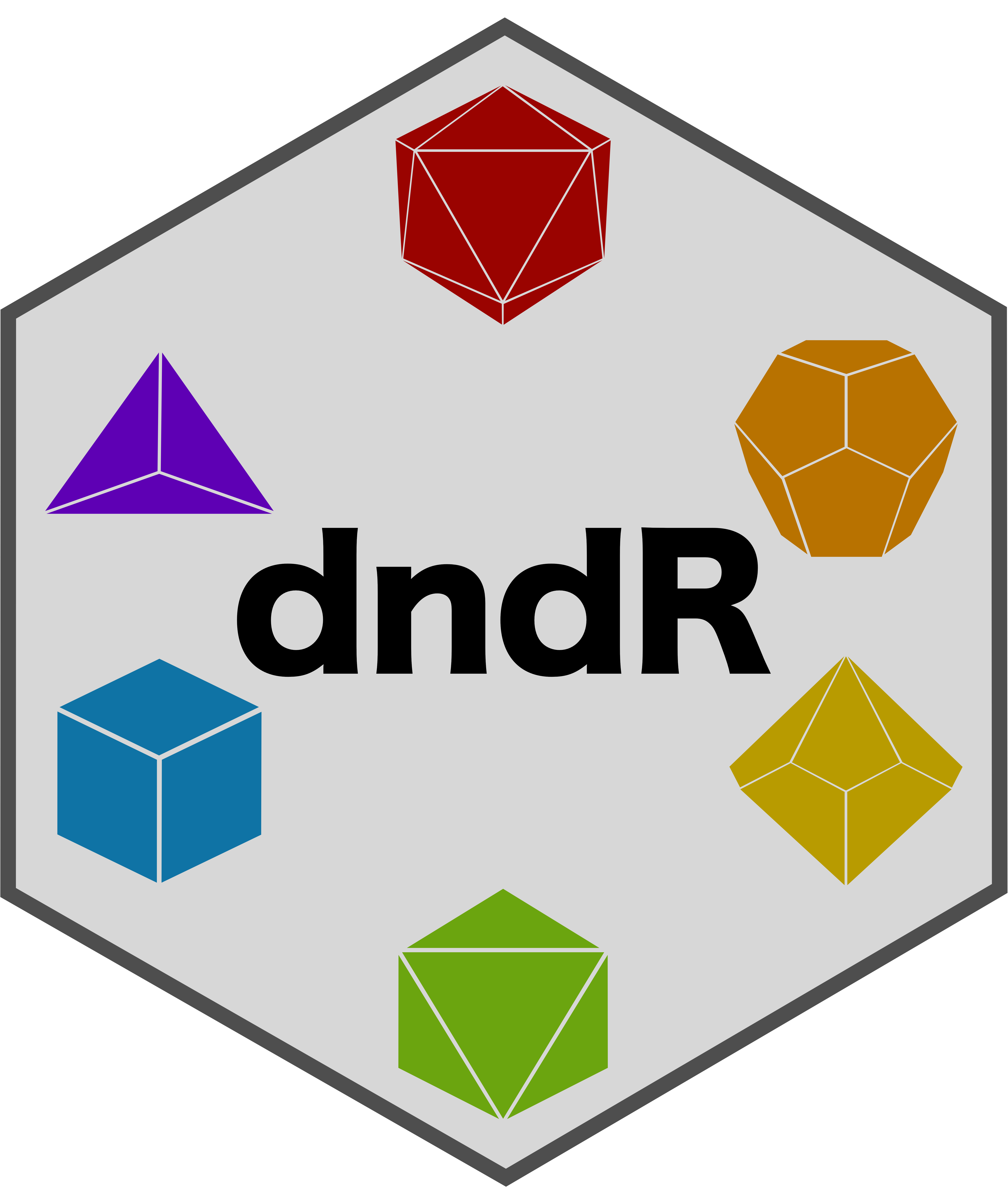 hex logo for the dndR R package